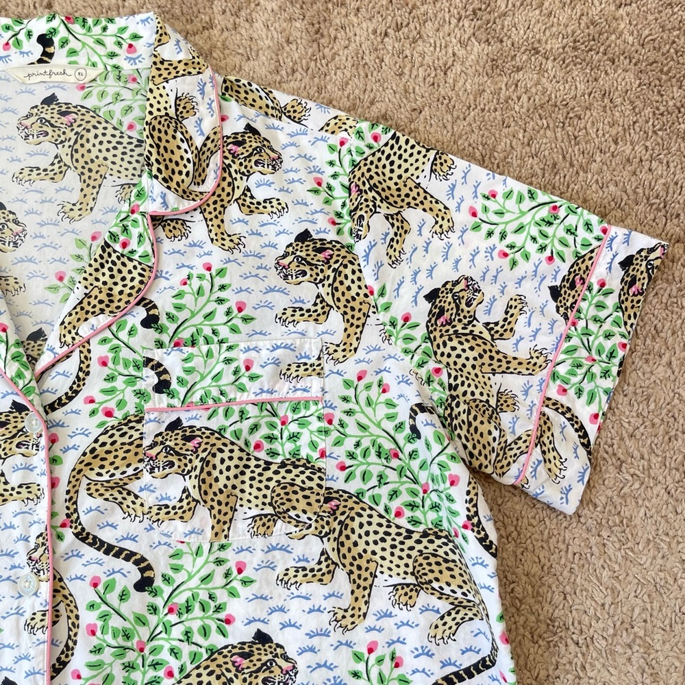 Printfresh Bagheera Short-Sleeve Button Front Cot… - image 5